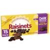 Raisinets Dark Chocolate Covered Raisins, Gluten-free California Movie Theater Candy Box 3.1 oz, Bulk 15 Pack view 1