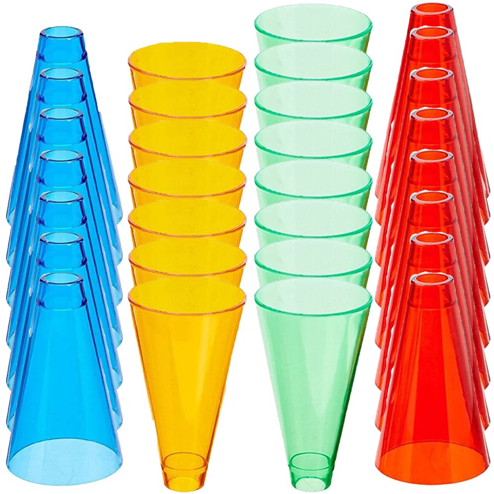 Rehabilitation Advantage Stacking Hand Cones with Plastic Base, Set of 30