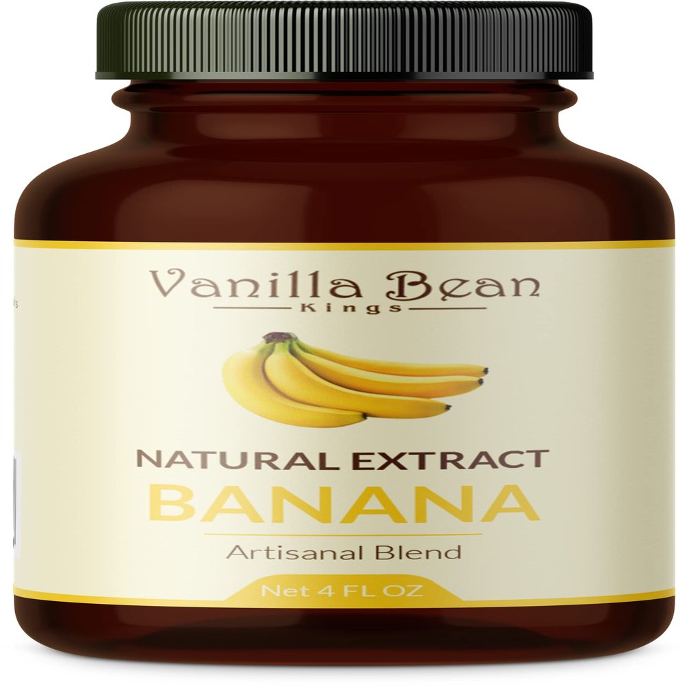 Natural Banana Extract for Baking and Flavoring - 4 OZ - Premium Quality Natural Flavors for Baked Goods, Desserts, & Cooking