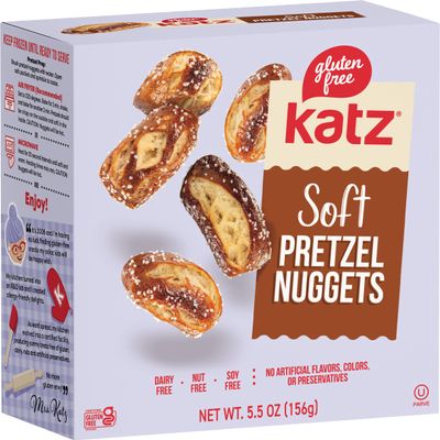 Katz Gluten Free Salted Soft Pretzel Nuggets. Gluten Free Snacks For Adults and Kids. Soy Free, Nut Free, Dairy Free, Kosher. 5.5 oz (Pack of 6)