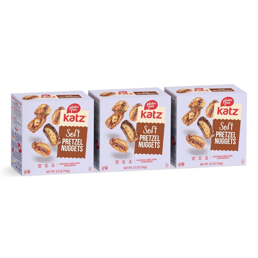 Katz Gluten Free Salted Soft Pretzel Nuggets. Gluten Free Snacks For Adults and Kids. Soy Free, Nut Free, Dairy Free, Kosher. 5.5 oz (Pack of 3)