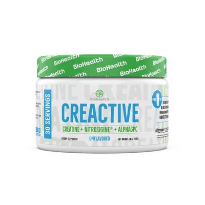 BioHealth Nutrition CreActive Creatine HCL + Nootropic + Nitric Oxide - Supports Muscle Performance, Cellular Energy Production & Cognitive Function (Strawberry Twist)