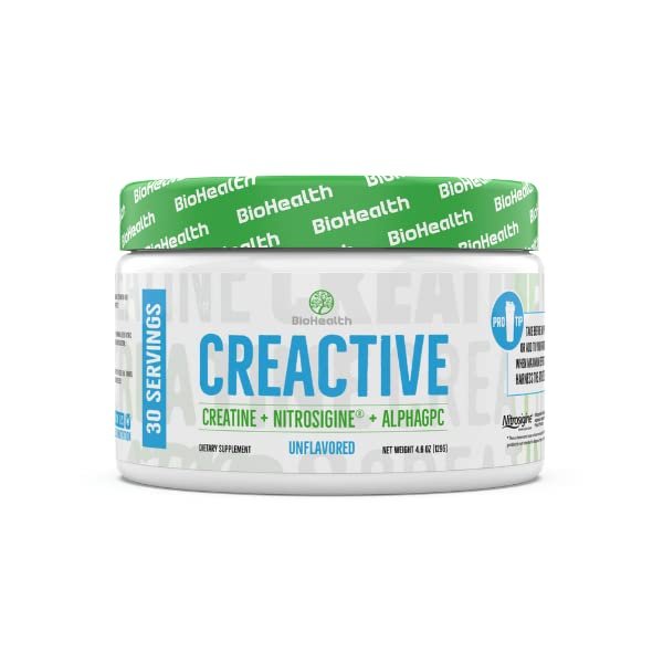 BioHealth Nutrition CreActive Creatine HCL + Nootropic + Nitric Oxide - Supports Muscle Performance, Cellular Energy Production & Cognitive Function (Strawberry Twist)