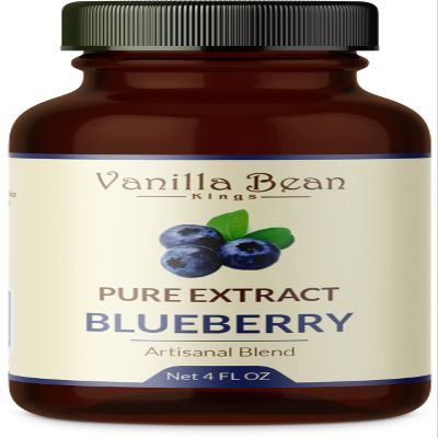 Pure Blueberry Extract for Baking and Flavoring - 4 OZ - Premium Quality Natural Flavors for Baked Goods, Desserts, & Cooking