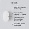 Sports Research Biotin 5,000mcg with Organic Coconut Oil - Biotin (Vitamin B7) for Healthy Skin and Hair Support* - for Women and Men - Vegan, Non-GMO, Gluten & Soy-Free - 30 Veggie Softgels view 2
