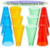 Rehabilitation Advantage Stacking Hand Replacement Cones, Set of 12, Multicolor view 2