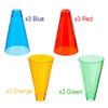 Rehabilitation Advantage Stacking Hand Replacement Cones, Set of 12, Multicolor view 3