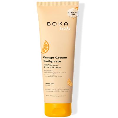 Boka Fluoride Free Toothpaste Nano Hydroxyapatite Toothpaste - Orange Cream Flavor, 4 oz 1Pk US Manufactured