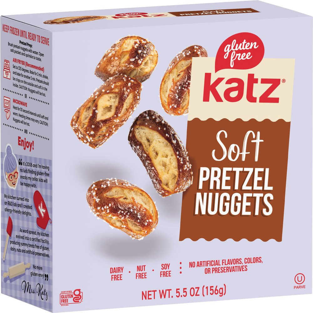 Katz Gluten Free Salted Soft Pretzel Nuggets. Gluten Free Snacks For Adults and Kids. Soy Free, Nut Free, Dairy Free, Kosher. 5.5 oz (Pack of 1)