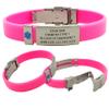 Emergency Medical Alert Bracelet with Star of Life Badge and Medical Alert Wallet Card Included. Customize with Medical Information (Pink) view 1