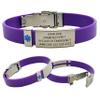 Emergency Medical Alert Bracelet with Star of Life Badge and Medical Alert Wallet Card Included. Customize with Medical Information (Purple) view 1