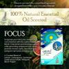 AROMA STICKERS Original Blend Focus - 100% Natural Essential Oil Scented Stickers for Personal Space - Towels, Blankets, Face Mask & Pillow (Pack of 1, 12 Stickers) view 2