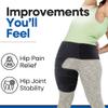 Plus Size Hip Brace Thigh Compression Sleeve | Sciatica Pain Relief Device Brace | Hamstring & Groin Compression Sleeve Wrap | Sciatic Nerve Relief | Hip Support Braces for Women & Men | X-LG / LEFT view 4