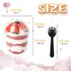 50 Pack 12OZ Clear Plastic Cups with Dome Lids and Sporks No Hole Disposable Fruit Cups for Dessert,Cupcake,Parfait,Pudding,Iced Cold Drinks,Snacks,Fruits,Bakeries,Ice Cream view 2