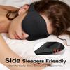 MABAO Sleep Mask for Side Sleeper, Eye Mask for Sleeping Women Men, 3D Contoured Cup No Eye Pressure 100% Light Blocking Sleeping Mask with Adjustable Strap Night Blindfold Flight, Travel, Nap, Black view 2
