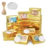 COTOPHER Soap Box, 30Pcs Small Soap Packaging Boxes 3.5x2.35x1.2 Inch Mini Kraft Boxes with Window Soap Boxes for Homemade Soap Candy Chocolate Bakery Cookies Soap Packaging view 1