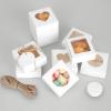 COTOPHER Soap Box, 30Pcs Small Soap Packaging Boxes 2.8x2.8x1.2 Inch Mini Kraft Boxes with Window Soap Boxes for Homemade Soap Candy Chocolate Bakery Cookies Soap Packaging view 2