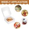 COTOPHER Soap Box, 30Pcs Small Soap Packaging Boxes 2.8x2.8x1.2 Inch Mini Kraft Boxes with Window Soap Boxes for Homemade Soap Candy Chocolate Bakery Cookies Soap Packaging view 4