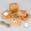 COTOPHER Soap Box, 30Pcs Packaging Boxes with Window, Kraft Paper, for Handmade Soap, Bakery, Cookies, 3.5x2.35x1.2Inch, Bridal Shower, Wedding, Birthday Gifts view 2