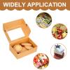 COTOPHER Soap Box, 30Pcs Packaging Boxes with Window, Kraft Paper, for Handmade Soap, Bakery, Cookies, 3.5x2.35x1.2Inch, Bridal Shower, Wedding, Birthday Gifts view 4