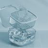 Retainer Case, Retainer Cleaner Case, Unique Denture Bath with Drain Tray, Suitable for Dentures, Denture Bridges, Partial Dentures, Traditional Braces, Etc. (Blue) view 2