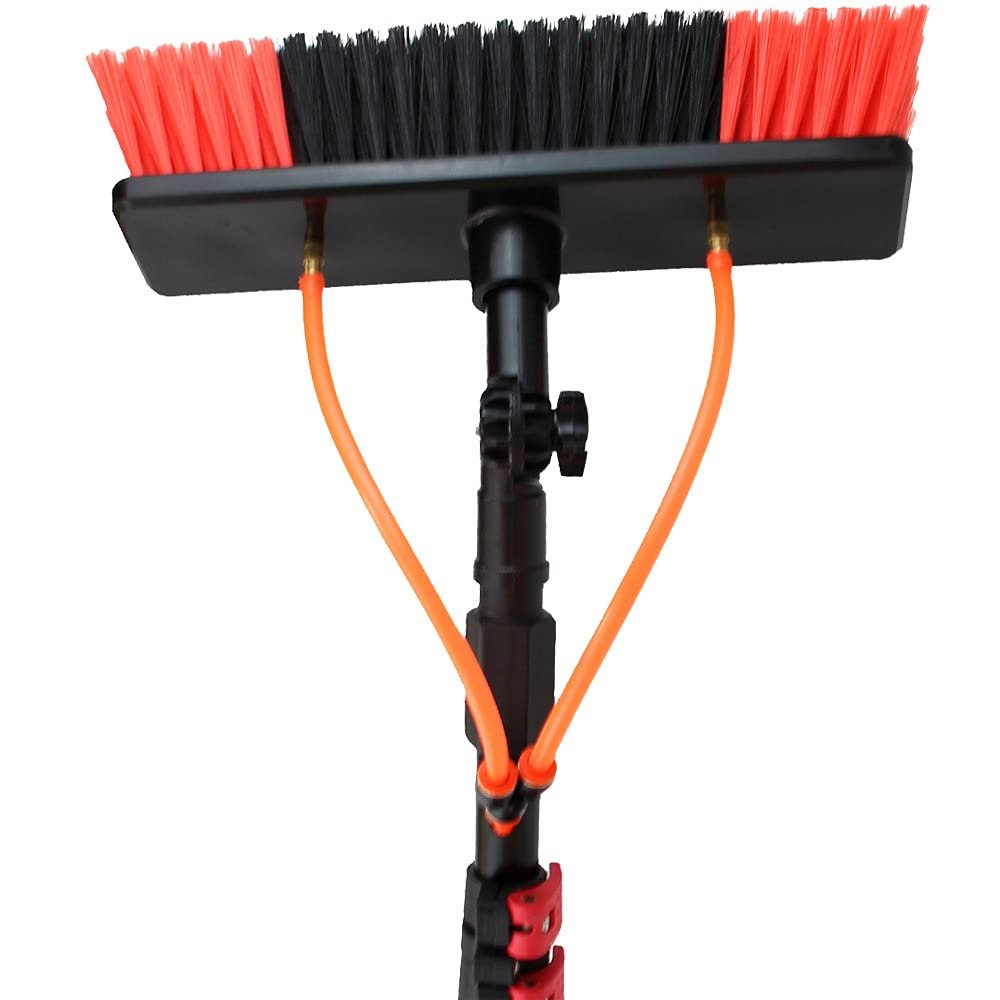 ZWJABYY Window Cleaner Kit,Water Fed Pole Kit,Telescopic Window Cleaning Tools,Window Cleaning Brush Equipment,Water/Hose Fed Pole,Cleaning Photovoltaic and Solar Panels,10.8M/36FT