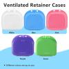 2 PCS Orthodontic Retainer Case,Retainer Case,Denture Case with Ventilation Holes for Mouth Guard and Floss view 4