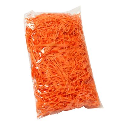 JINZOFLY Easter Grass, 100g Shredded Paper for Gift Box, Crinkle Cut Paper Shred Filler for Gift Wrapping & Basket Filling(Orange)