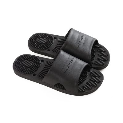 Sonze Foot Massager Tools Slippers,for Men Women Shower Sandals Massage,Home Massage Slippers, Soft Bottom Hollow Non-Slip Sandals,Black,42-43