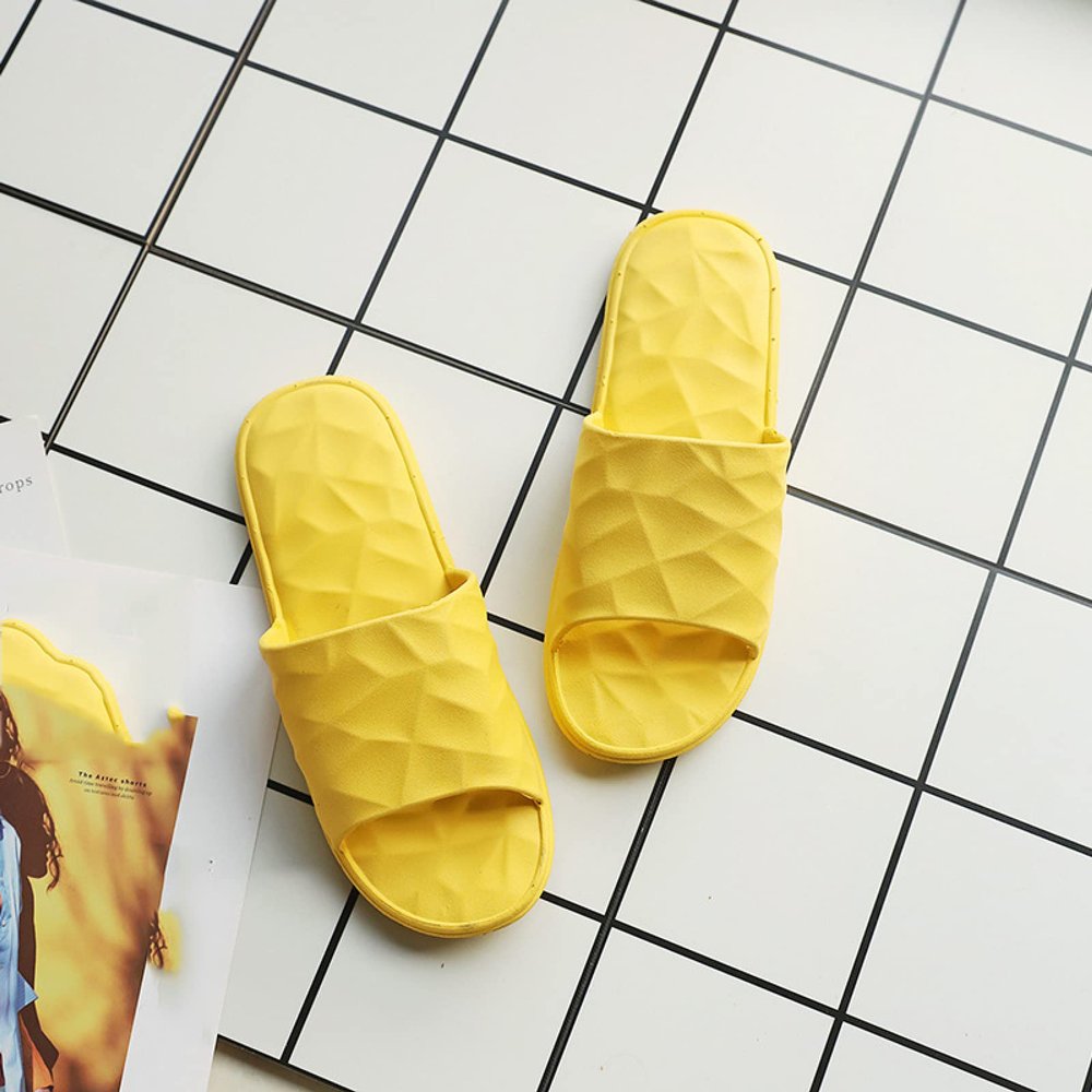 Sonze Reflexology Acupoint Foot Shoes,Reflexology Shoes Slippers,Fashion Non-Slip Sandals and Slippers, Simple Indoor Slippers,Yellow,36-37