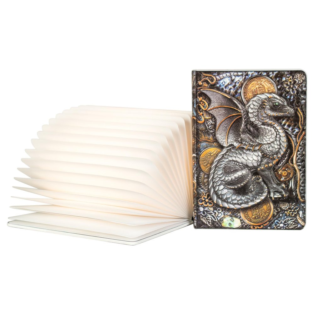 QXMGCBOK Novelty 3D Dragon Embossed Magic Book Lamp,Personalized Night Light,Sleep aid Machine,Sound Machine for Sleeping Unique Gifts
