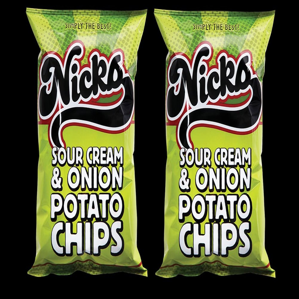 2 Bags Of Nicks Potato Chips 1oz (Sour Cream & Onion)