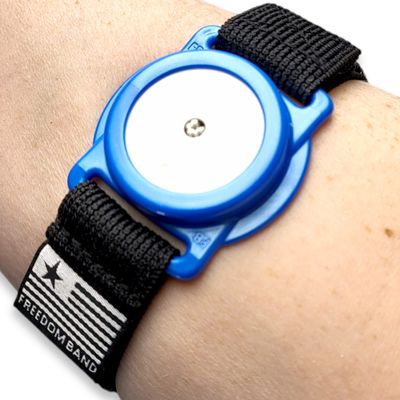4-18" Inch Adjustable & Flex Band for Freestyle Libre 1 & 2 14 Day : Transmitter Protection Sensor Cover Arm & Leg Band -No More Adhesive Patches (4-18" Active Band, Dark Blue Satin)