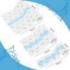 9 Rolls Waterproof Bandages, 3 Sizes Transparent Film Dressing, Clear Adhesive Bandages, Shower Shield Dressing Tape for Shower Tattoos(3 Sizes) view 2
