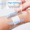 9 Rolls Waterproof Bandages, 3 Sizes Transparent Film Dressing, Clear Adhesive Bandages, Shower Shield Dressing Tape for Shower Tattoos(3 Sizes) view 4