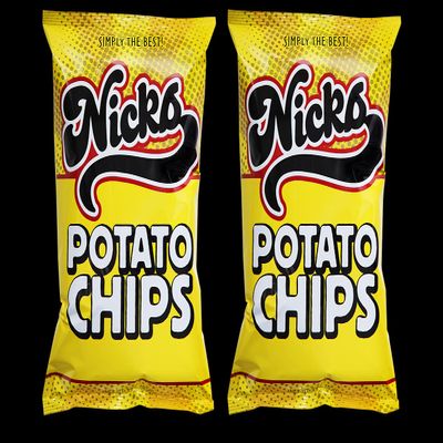 2 Bags Of Nicks Potato Chips 1oz (Regular (Thick Cut))
