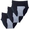 3-Pack Mens Incontinence Underwear Cotton Regular Absorbency Reusable Washable Urinary Incontinence Briefs 150ml pad (XXL, Grey) view 1