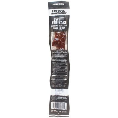 Iowa Smokehouse & Preferred Wholesale 102983 2 oz Sweet Teriyaki Kippered Beef Steak - Pack of 1010