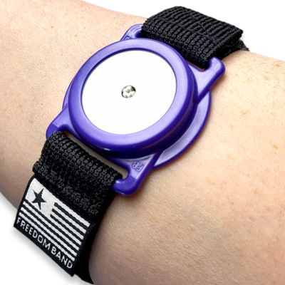 4-18" Inch Adjustable & Flex Band for Freestyle Libre 1 & 2 14 Day : Transmitter Protection Sensor Cover Arm & Leg Band -No More Adhesive Patches (4-18" Active Band, Purple Satin)
