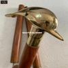 Designer Walking Cane, Dolphin Fish Brass Handle Victorian Walking Stick Wands, Handmade Wooden Unisex Walking Stick Cane (Brown) view 2