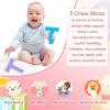 Sensory Chew Tubes Toys for Autistic Children, 4 Pack T Shape Oral Motor Tool for ADHD, SPD Special Needs Kids, Silicone Chewy Sticks Toys for Boys and Girls view 2