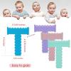 Sensory Chew Tubes Toys for Autistic Children, 4 Pack T Shape Oral Motor Tool for ADHD, SPD Special Needs Kids, Silicone Chewy Sticks Toys for Boys and Girls view 4
