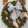 CT CRAFT LLC Silver Metallic Wired Ribbon 2.5 inch x 40 Yards for Christmas Home Decor Tree Topper Bow Gift Wrapping DIY Crafts Wreath Garland Wedding view 2