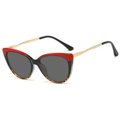 COTIA Cat Eye Polarized Full Reading Sunglasses Women Outdoor Travel Fashion Reader Presbyopic Magnified Sun Glasses (red leopard, 1.5, multiplier_x)