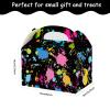 chiazllta Glow Party Gift Treat Boxes, 12 Pieces Neon Paper Boxes for Birthday Party Decoration Supplies Kraft Paper, Wide Applications view 2