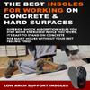 CRUVHEAL Work Comfort Orthotic Insoles - Anti Fatigue Shoe Insert Men Women - Low Arch Support - Shock Absorption - Foot Pain Relief - Work Boot Insoles (XS, Black) view 3