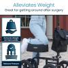 Vive Mobility Knee Walker Padded Gel Cover - Premium Comfort Gel Cushion, Accessory for Knee Scooters, Padded Accessories, Leg Cart Roller Improves Comfort During Injury, Fits Most Knee Trollys (Blue) view 3