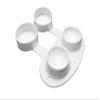 OPTEGO Flip Top Contact Lens Cases, Flat Bed, Deep Well, 12/Pack, White view 2