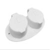 OPTEGO Flip Top Contact Lens Cases, Flat Bed, Deep Well, 12/Pack, White view 3