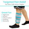 Vive Calf & Shin Ice Pack Wrap (Pair) - Extra Strength Hot & Cold Therapy for Shin Splints & Leg Pain - Adjustable Compression Straps to Stay in Place - Flexible When Frozen with 30+ Minutes of Cold view 3